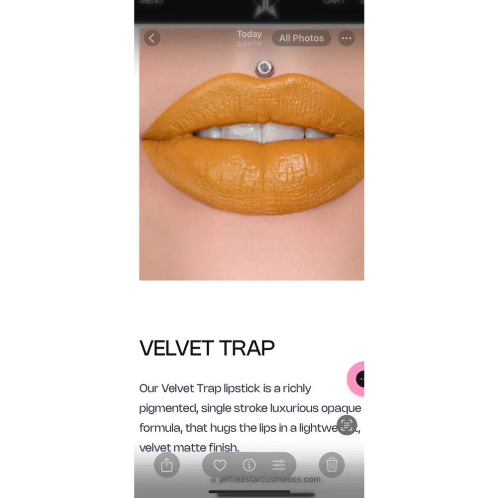 NIB Jeffree Star Cosmetics Velvet Trap Lipstick, Extending the Olive Branch